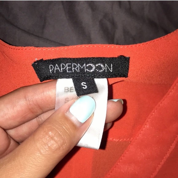 Orange loose blouse - Picture 3 of 3